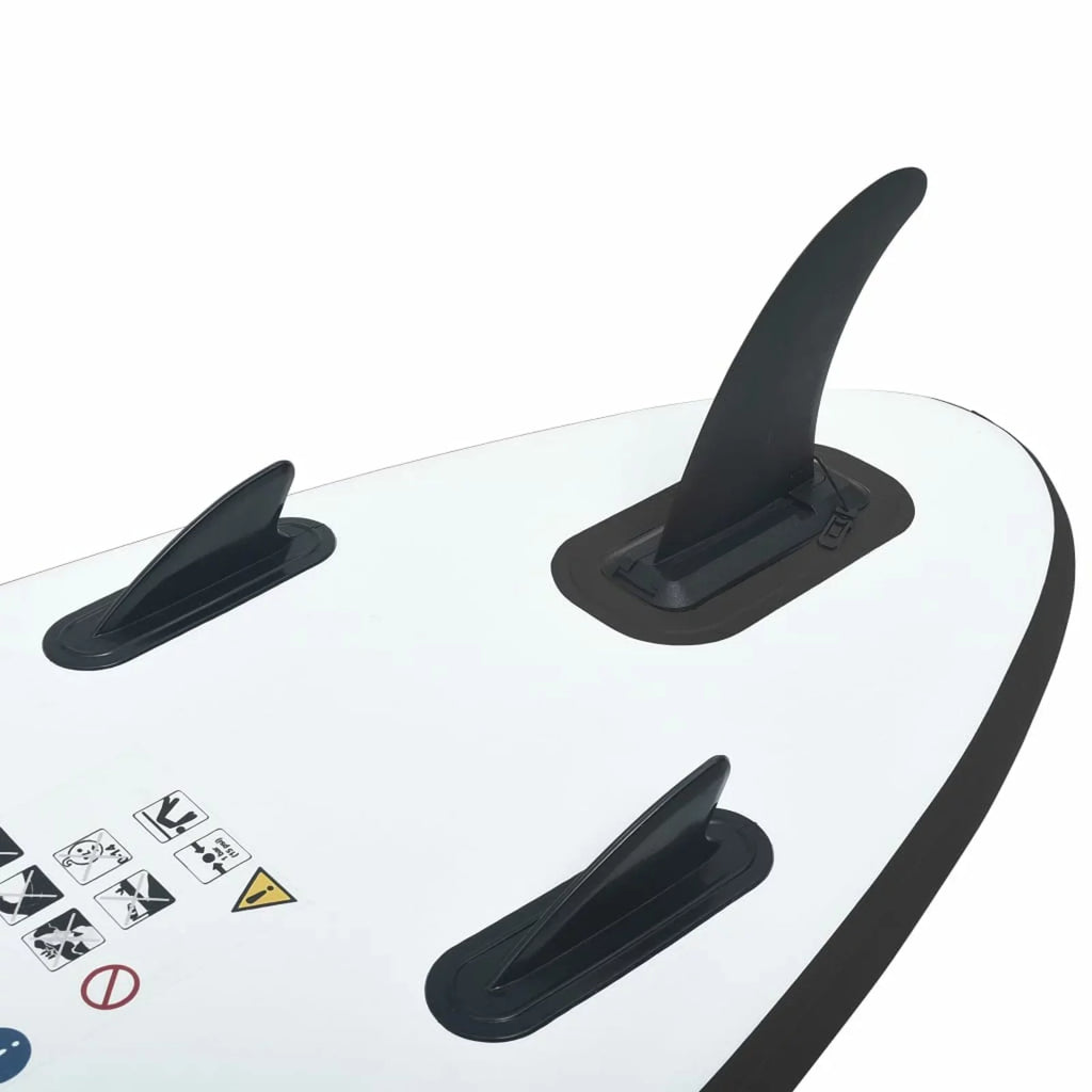 Set White Paddle Board and Inflatable Black Maboto