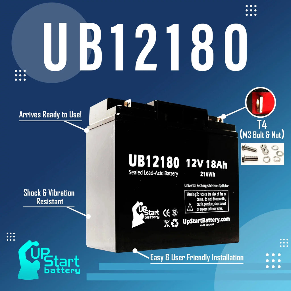 SLA) Acid Sealed Lead (12V, CFP12V18UPS T4 BATTERIES Terminal, - PICHER Replacement UB12180 Universal Battery Battery 18000mAh, AGM, Compatible 18Ah, EAGLE