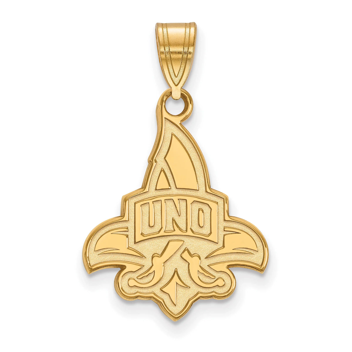 LogoArt Gold Orleans 10k New Official University Licensed Collegiate Yellow of Large Pendant (UNO)