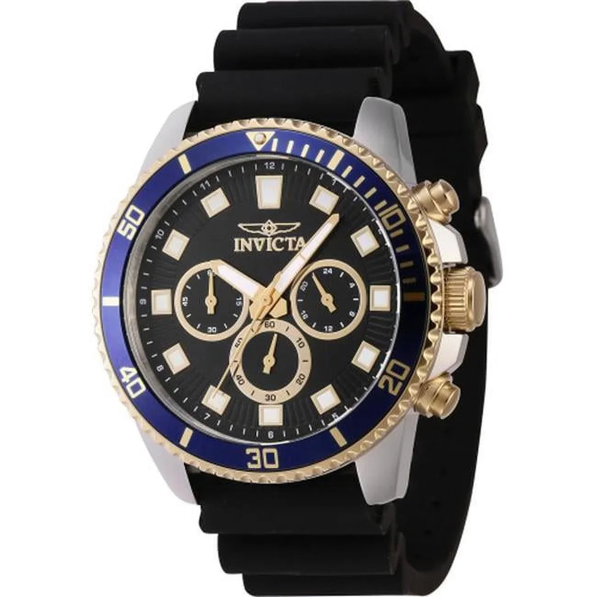 Men Dial Pro Diver Quartz Invicta Watch Black Chronograph 46121