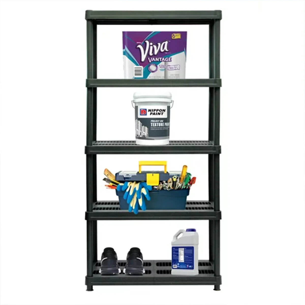 Shelving Unit 5 Juggernaut Utility Inch Storage Plastic Shelf 72 Storage
