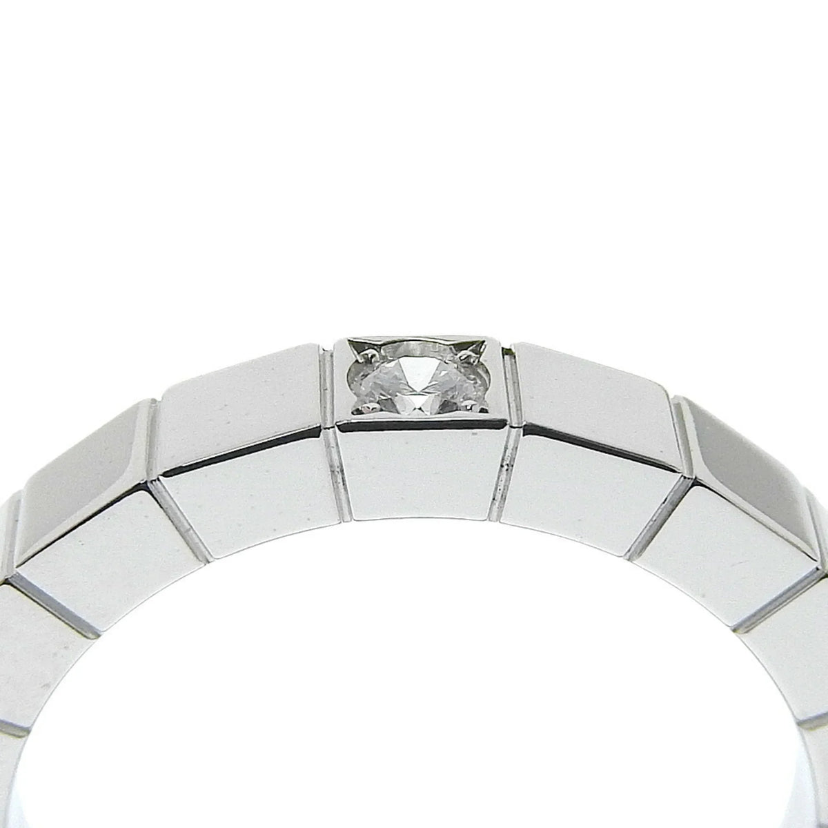 I220823087 Approx. 1P CARTIER Gold Women's Pre-Owned K18 Ring 5.8g Diamond Cartier White Lanieres x (Good)
