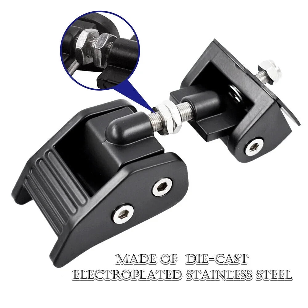 2007-2018 Catch Wrangler Hood JK Locking JKU Hood For Jeep Black 2x Latch Paddsun
