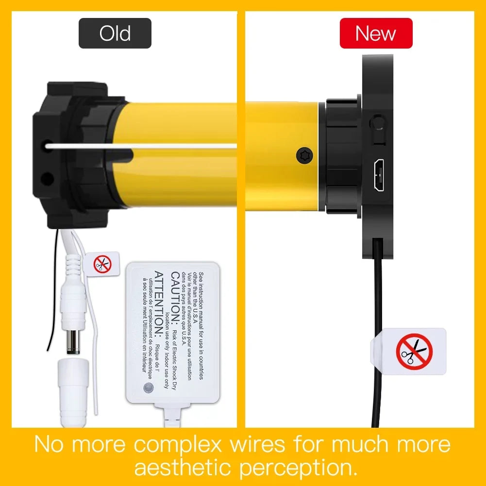 Motor Blinds Built-in Battery RF433 with Remote Wireless Roller Powered Control 38mm Lepmerk Smart Tube App Remote for Control Home Tubular 25mm Receiver Voice Control Automatic Smart