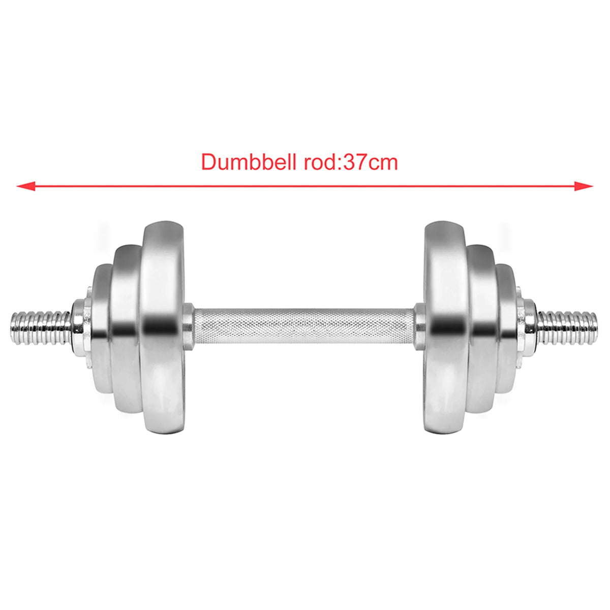 Detachable Fitness Set for Adjustable Barbells 66LB Silver Dumbbell Weight Exercise, Household SAYFUT Dumbbells Gym