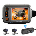 ,120° Body Flameout Motorcycle card After Waterproof Motorbike Cam,WiFi Dash Night Timed storage moobody Recording Angle,Parking Wide Monitoring, Camera Vision 1080p Full With 32G Dual
