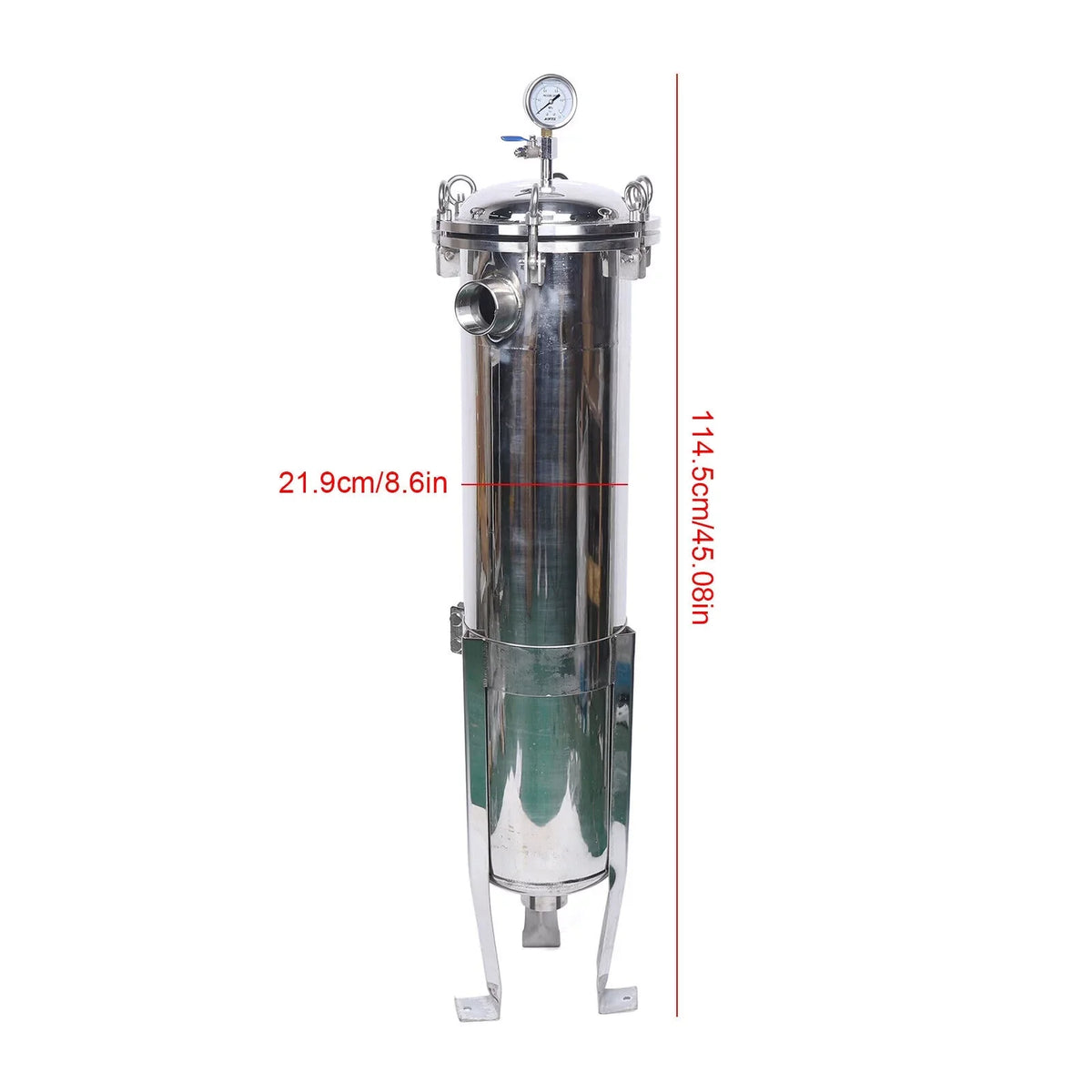Steel 2" Bag Filter Stainless Filter Pressure Housing Fluid Filter 150PSI Industrial