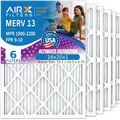 Pleated - Comparable 2200 & AC USA Air FILTERS Pack to AIR. Premium Furnace Air HVAC Filters 6 13 Conditioner 16x20x1 by CLEAN WICKED MPR Filter 16x20x1 1500 Electrostatic AIRX MERV FPR 9 Filter Made