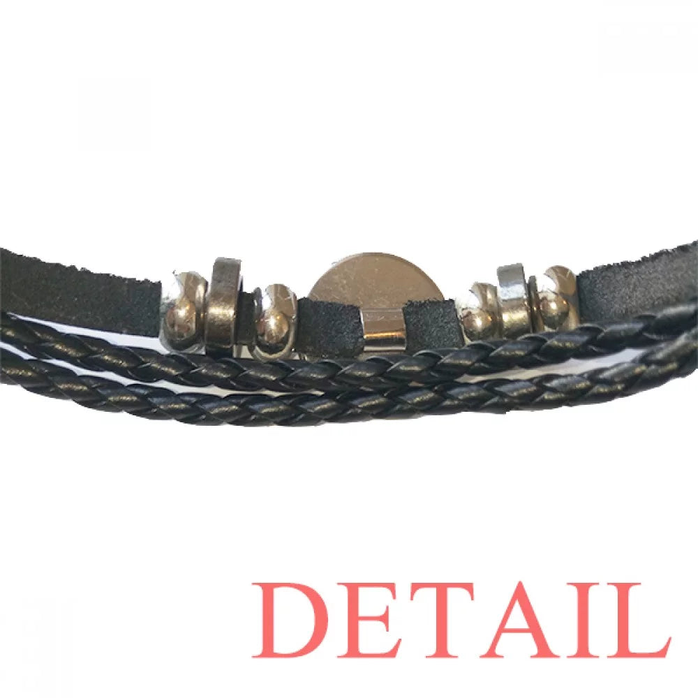 Woven Leather and Kitts National Bracelet Emblem Rope Nevis Braided Wristband