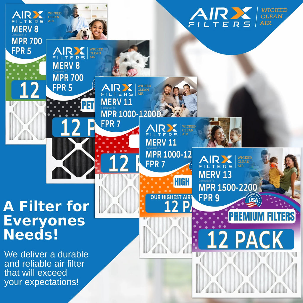 in Pack USA - to Comparable Filter MPR WICKED - of AIR. 12x24x1 Rating, CLEAN MERV 13 Made FILTERS Furnace Filters FPR AIRX 9 2200 Air & 1500 12 by