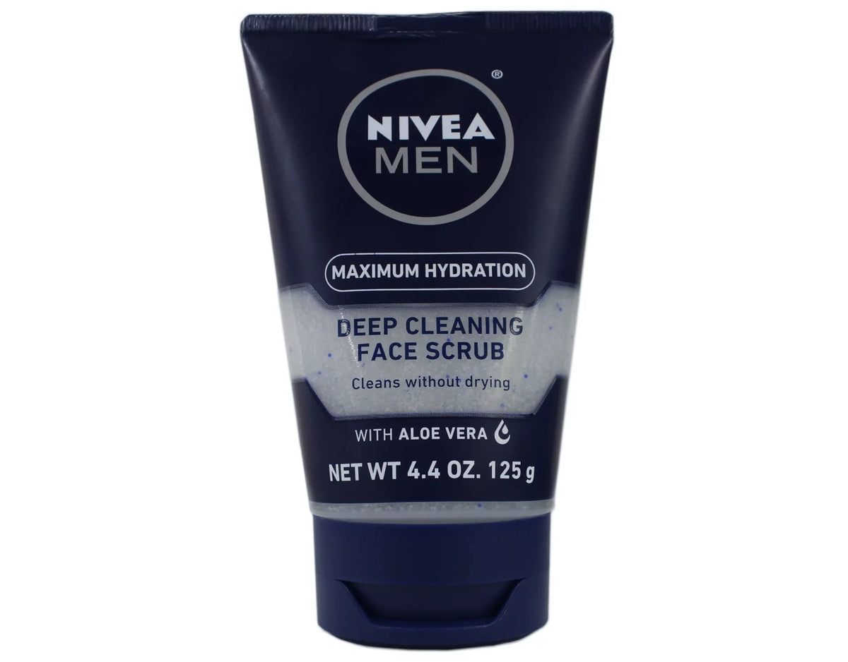 Deep Nivea Original, Scrub 4-Pack For Men Cleaning Face Oz, 4.4