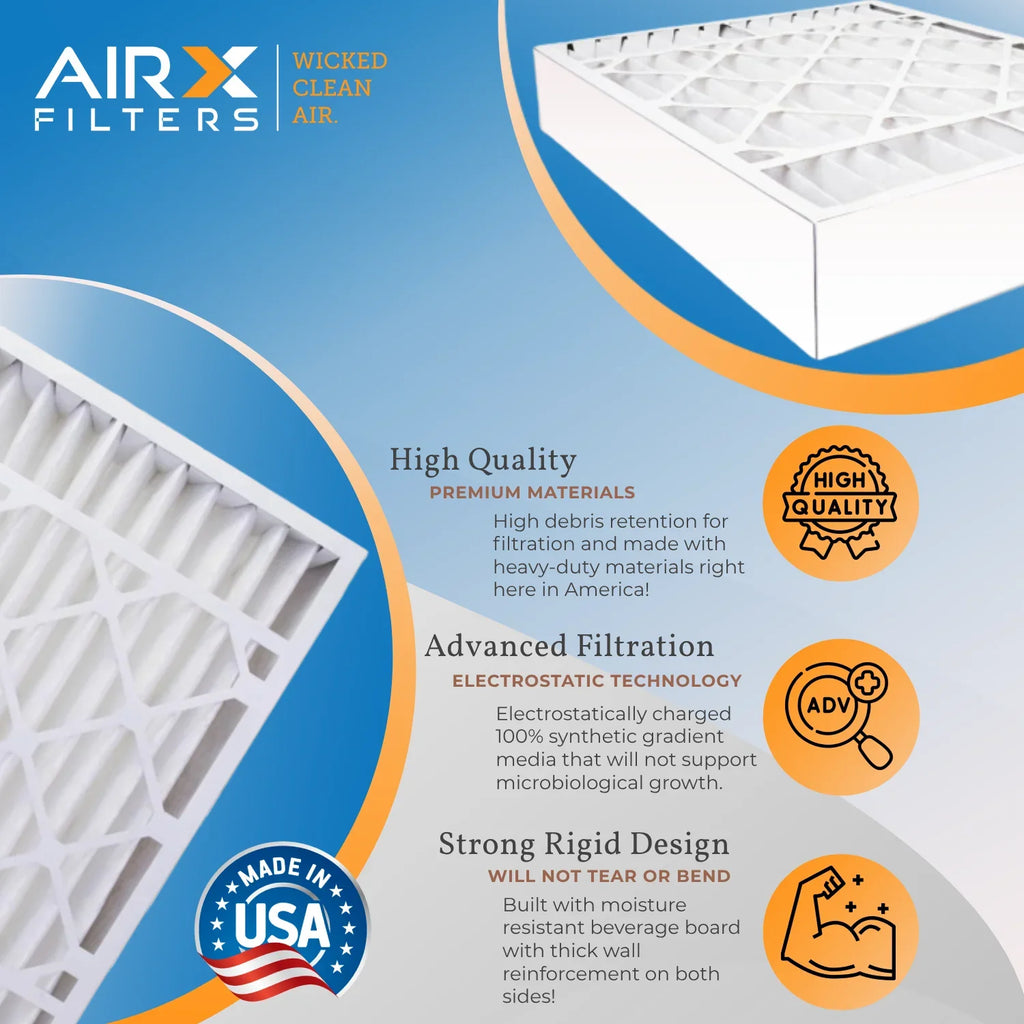 3 to Filter Air FPR Comparable WICKED & Filter Pack MPR FILTERS 2200 - 9 1500 AIRX 13 Compatible with Air X0581 Lennox AIR. CLEAN 16x25x3 MERV by