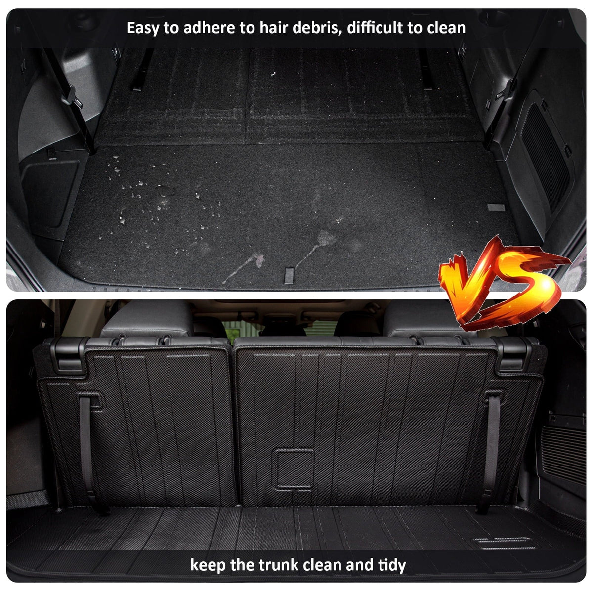 Backrest Mat Cargo Car Trunk Fit Mats Accessories Highlander Toyota Highlander with Liner 2020-2024