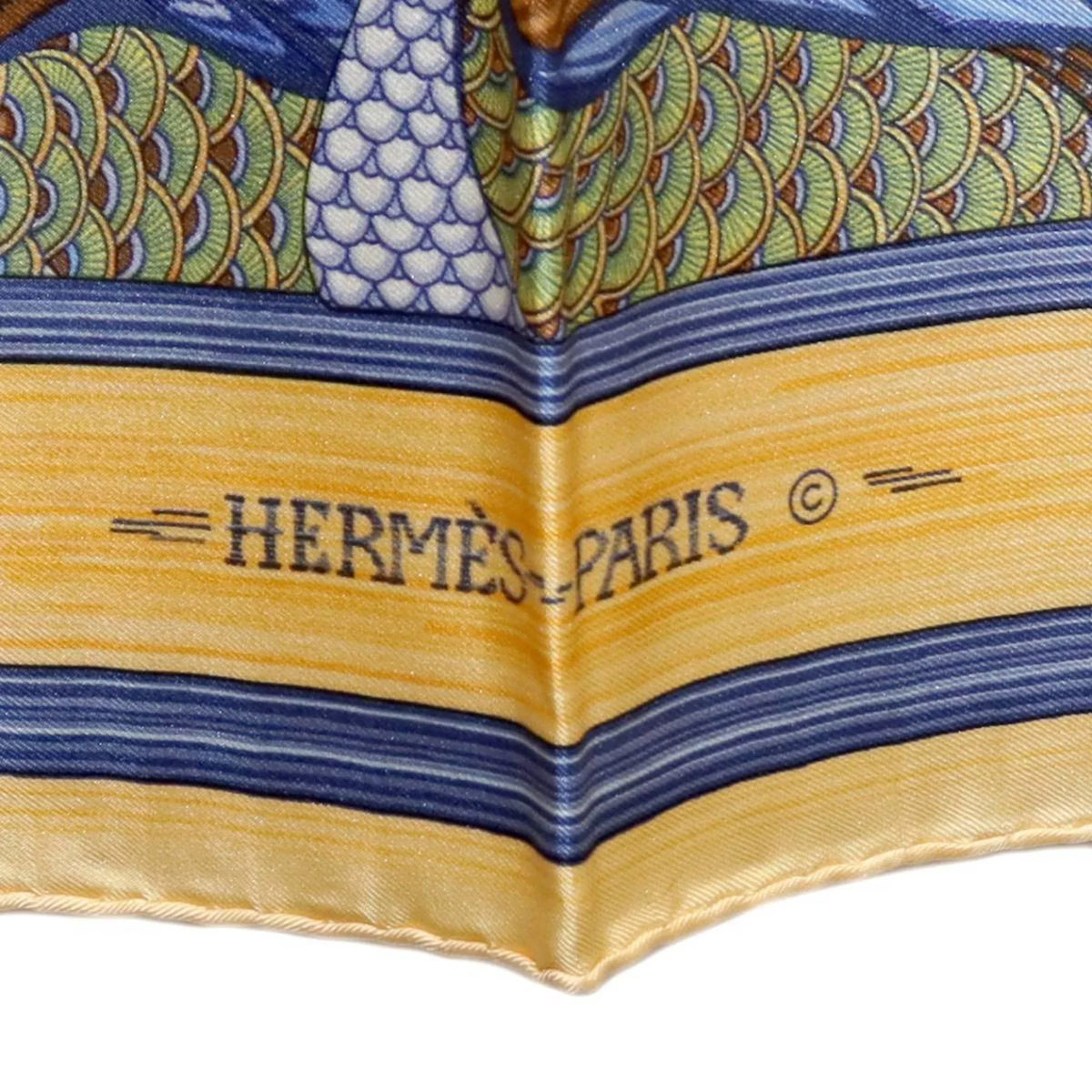 HERMES Pre-Owned 100% pond scarf (Good) Carre duck / muffler silk 90 Hermes