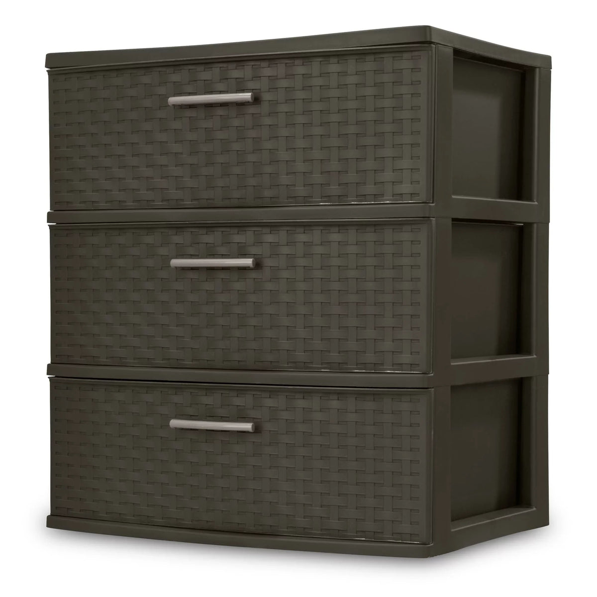 Design 3-Drawer of Weave 1 Wide Brown, Tower, Case Storage Sterilite
