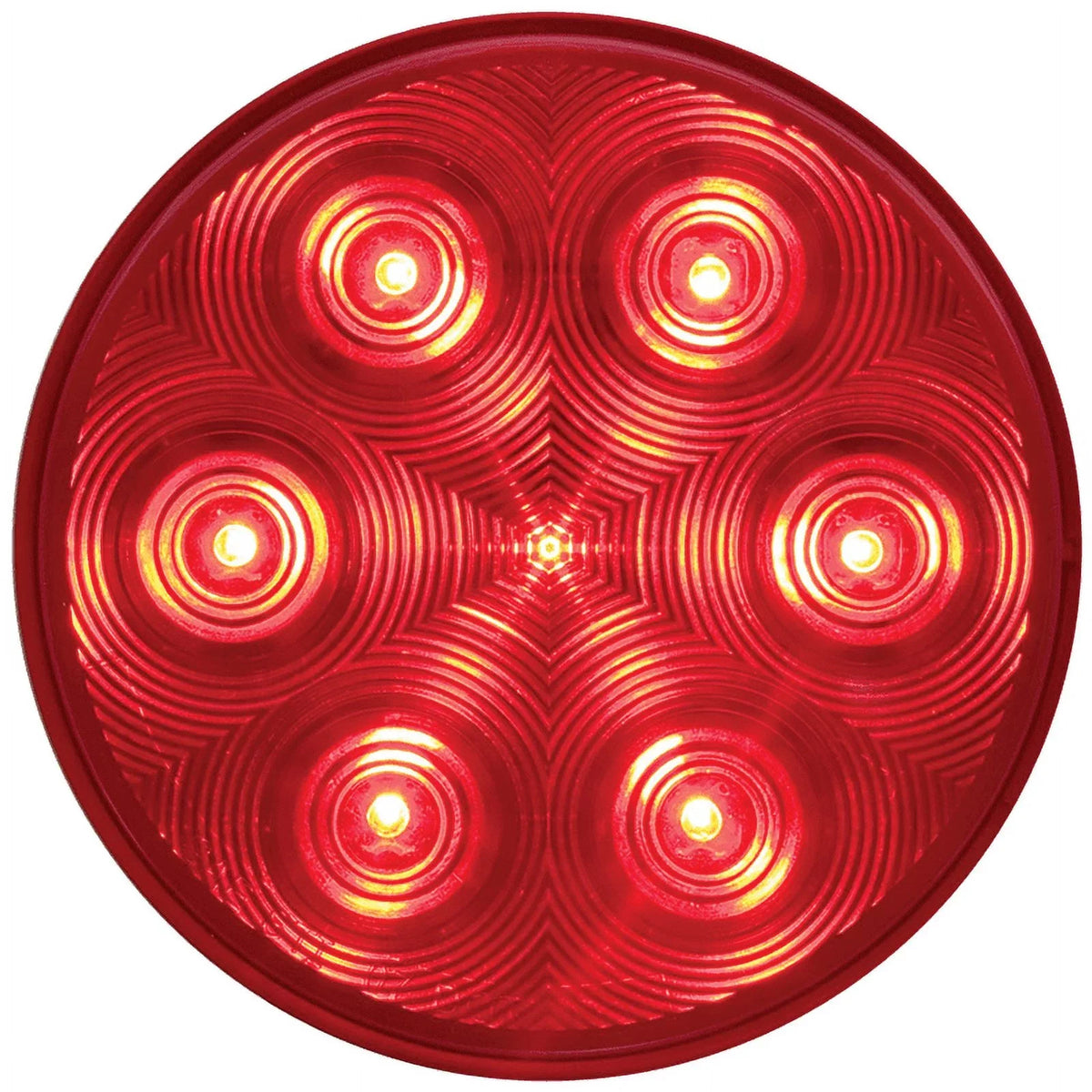 LED WeatherTight Red Stop Round Diode 3 Light STL13RMB Turn Tail Pin Optronics 4" With 7