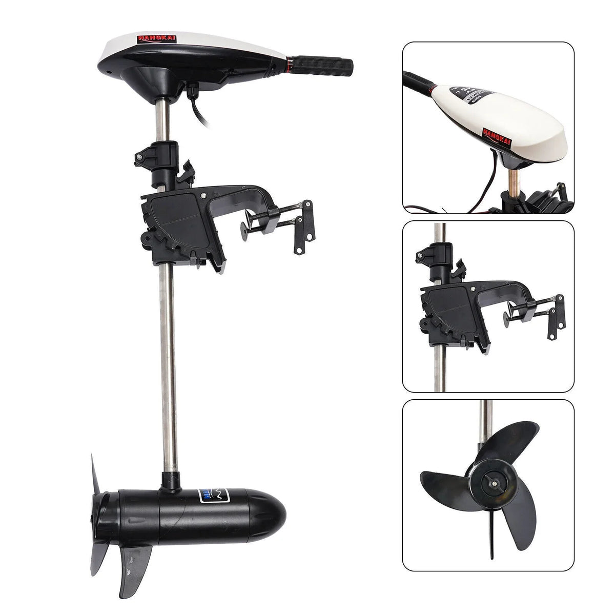 Duty Electric Outboard Motor HANGKAI Engine 45LBS Heavy 12V Motor Boat Trolling