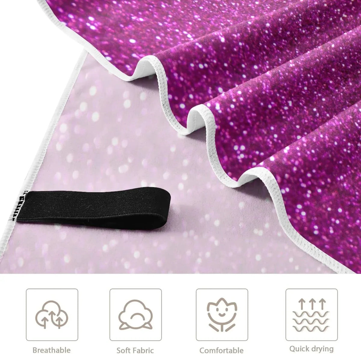 Blanket, Bestwell Swim Texture Dry Beach Towel Thin 30”X60” Towel Quick Sand Bath Free Lightweight Pool Multipurpose Oversized Glitter Shower Yoga Towel Towel, Microfiber