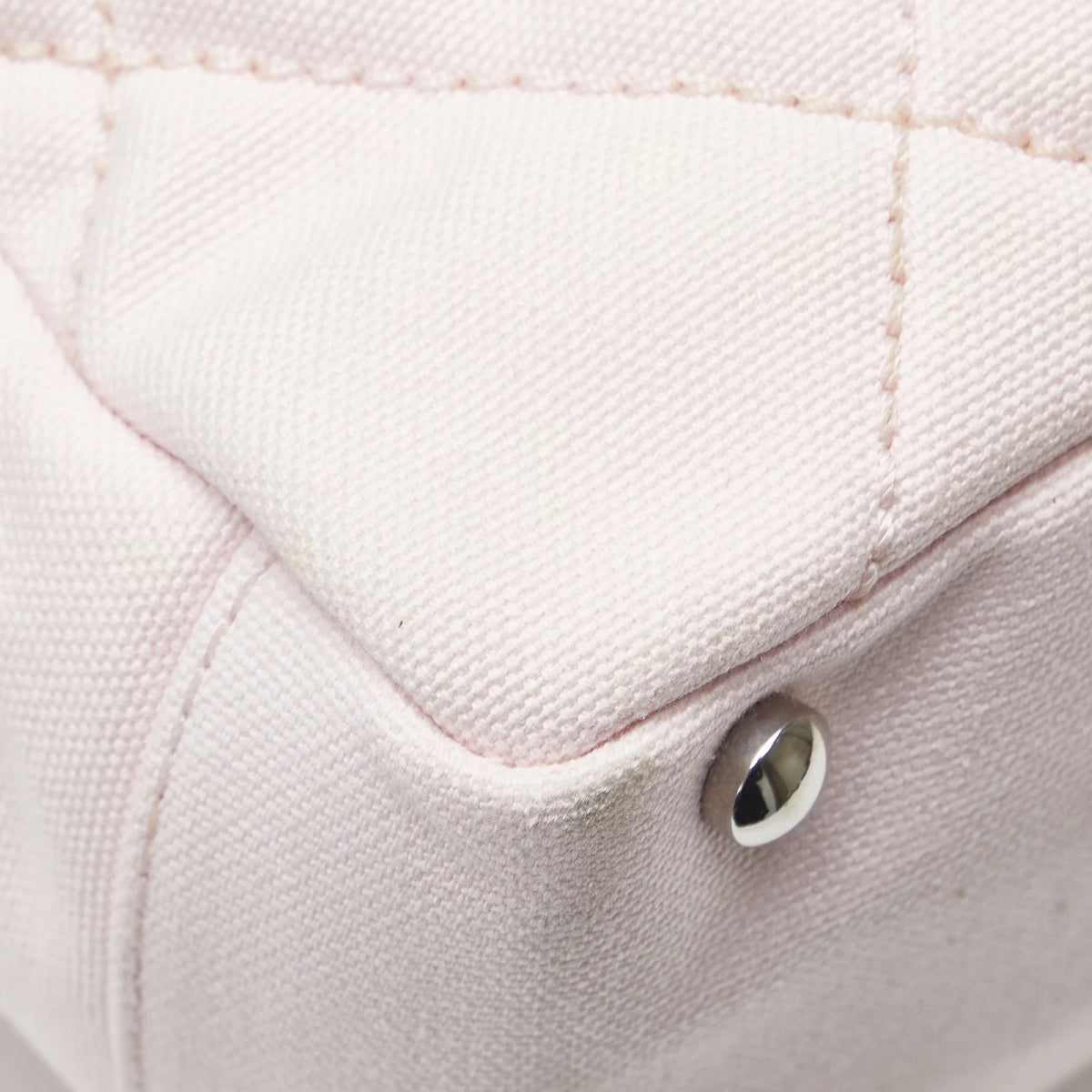 Pink Tote Authenticated Bag Fabric Tote (Good) Paris-Biarritz Unisex Pre-Owned Canvas Small
