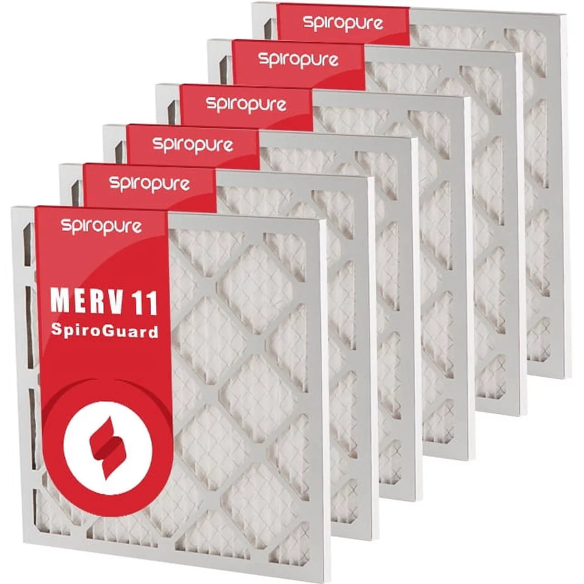 Filter Pack) SpiroPure Filters MERV in 11 Made USA Pleated Air - (6 19.75x25.38x1