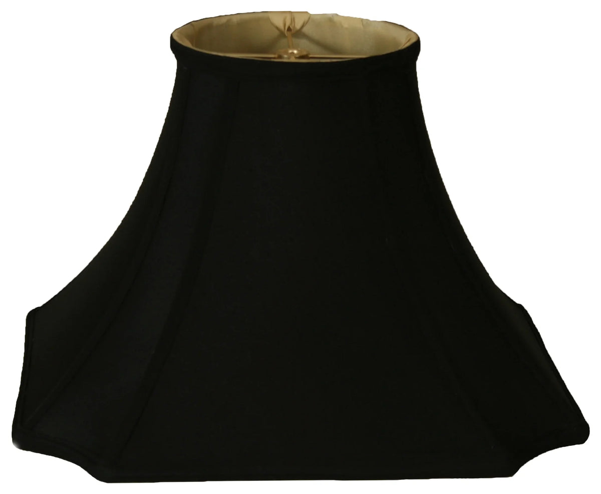 with Square Royal Lamp Corner Inverted Black Shade Cut Lining Gold 10" Designs