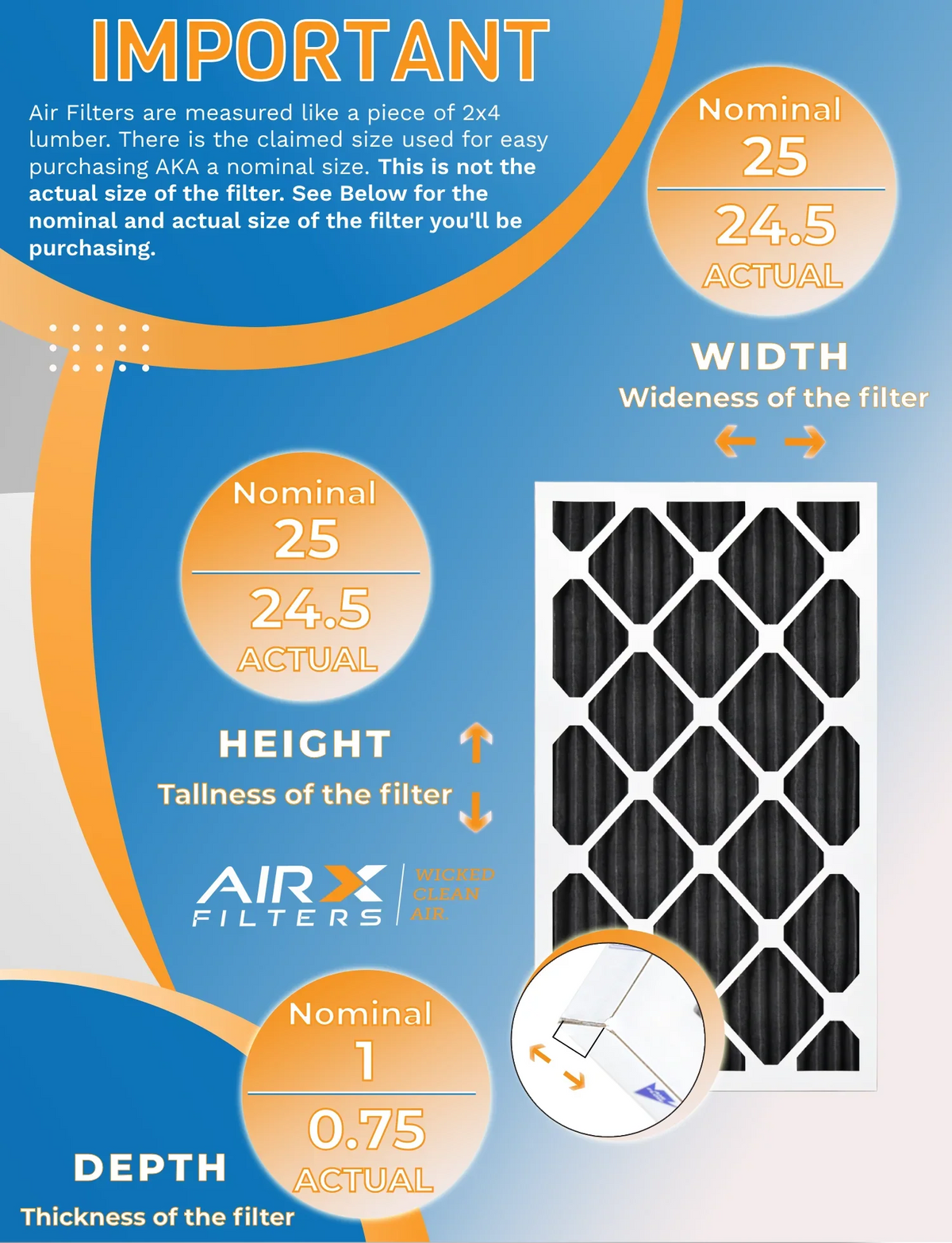 in Made FPR 25x25x1 Rating, Air Pack MPR 12 Pet Furnace Retention Filters of Filter Filters Odor by 700, AIRX - FILTERS USA to 8 AIR. Comparable MERV 5, CLEAN WICKED