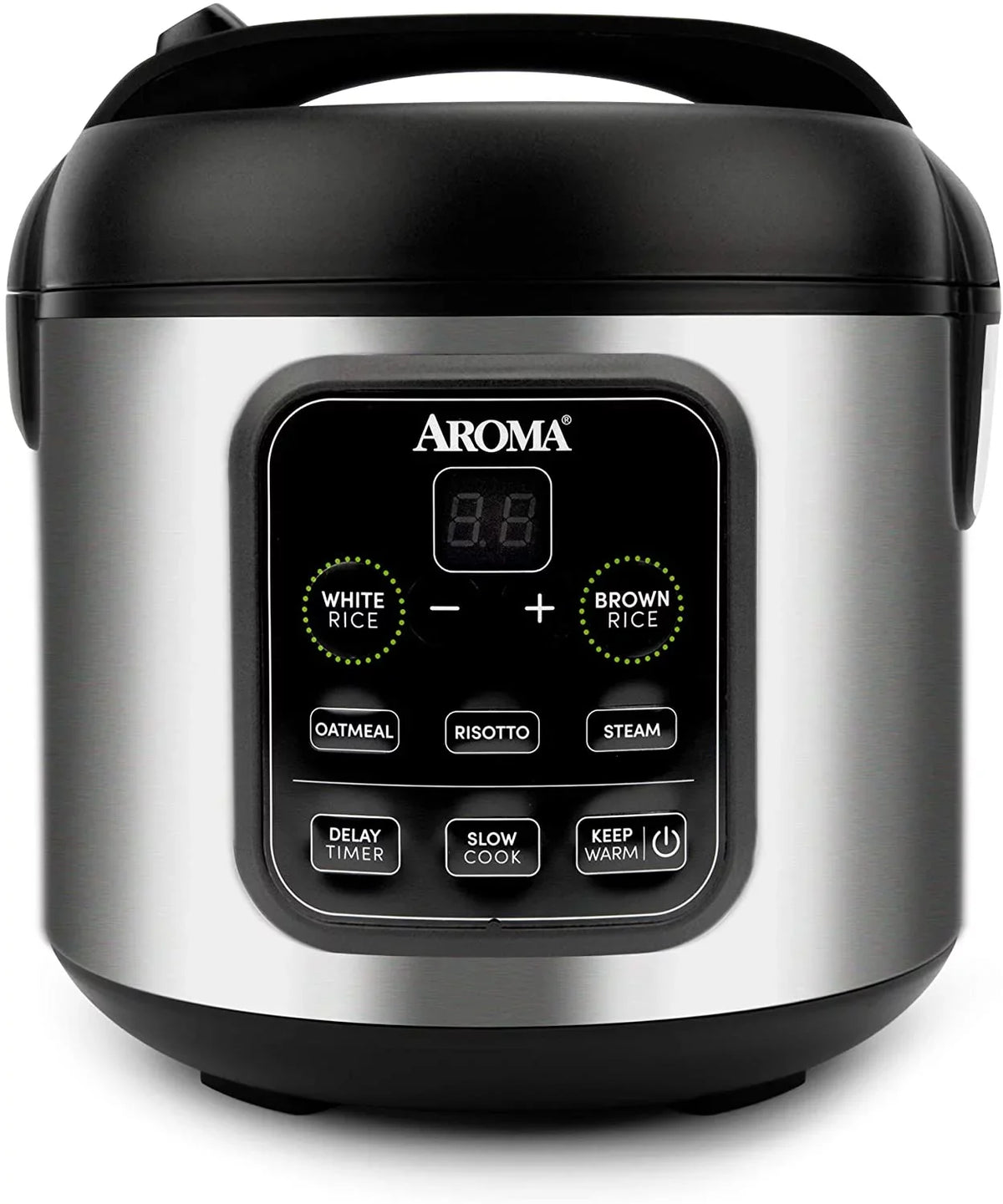 uncooked/2Qt, 2O2O Grain Aroma Slow Rice Cooker Risotto, Cook, & Steel model Housewares Steam, ARC-994SB 8-cup Stainless Oatmeal, cooked/4-cup