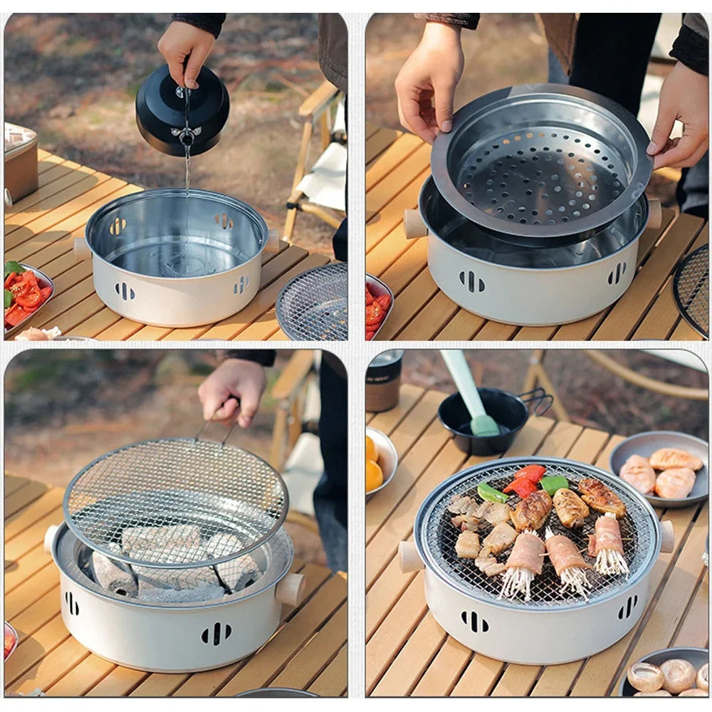 '- for Steel this - Design Stove Split Barbecue BBQ Camping, Picnics, Anywhere Charcoal Travel Enjoy with Camping Grill and Barbecue Stainless Grill Portable