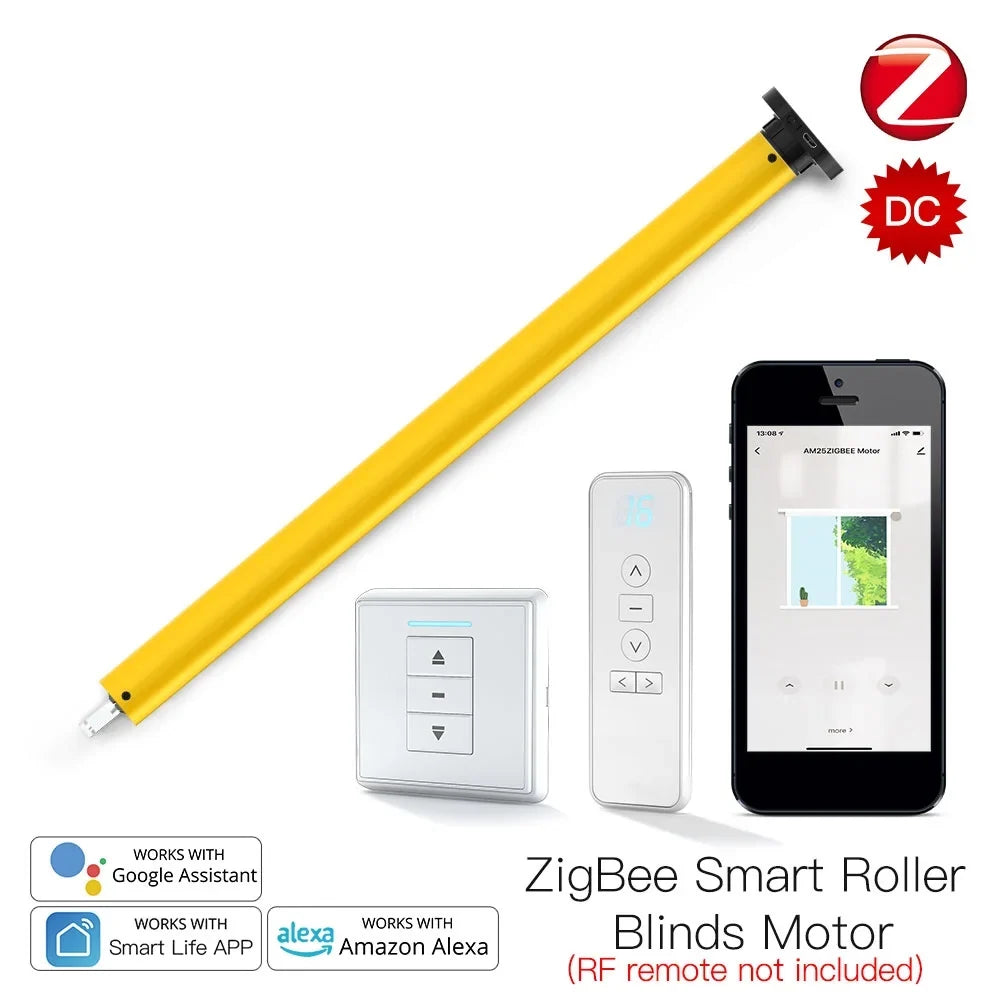 Blinds Tube Automatic Battery Built-in Remote Tubular Receiver 38mm Roller Control 25mm Motor Powered RF433 Smart for Pinnaco