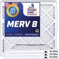 | MERV 8 dimension: Air MADE IN Furnace Pleated USA Filters | x King x | Filter A/C .75" 33.5x33x1 4-PACK 33 | Actual HVAC 33.5 Filter