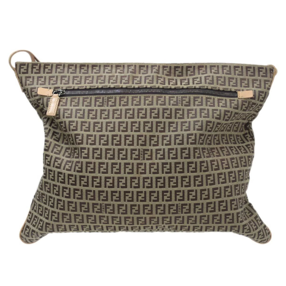 2355.7VA020.28E bag Brown Zucca Shoulder pattern Pre-Owned FENDI (Good)