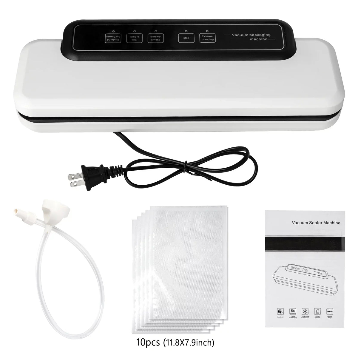 Vacuum Sealer Meal Free Commercial LINKPAL Simple 60KPA 10 food System to Sealing Machine Food Sealing Easy Seal Clean, Machine Machine, a Operate to Food bags,