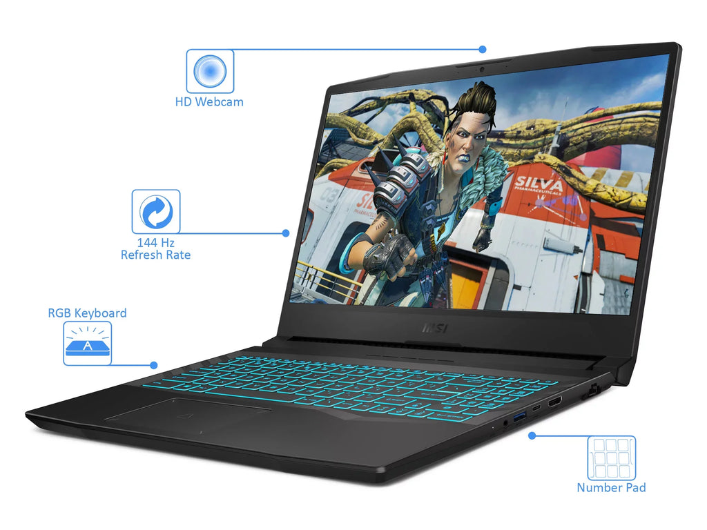 Bluetooth, Laptop, 16GB RTX 15.6" RAM, Wi-Fi, FHD Display, i7-11800H HDMI, NVIDIA 4.6GHz, Home 3050, MSI SSD, Windows GeForce Upto Core 144Hz Gaming 10 NVMe 1TB Intel Crosshair