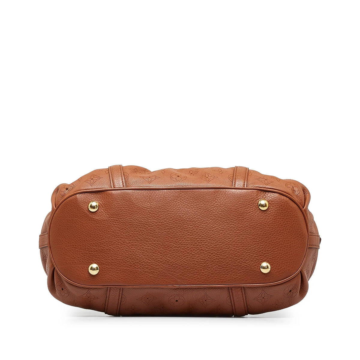 Lunar Bag Shoulder PM Pre-Owned Brown Mahina Monogram Leather (Good) Authenticated Calf Unisex