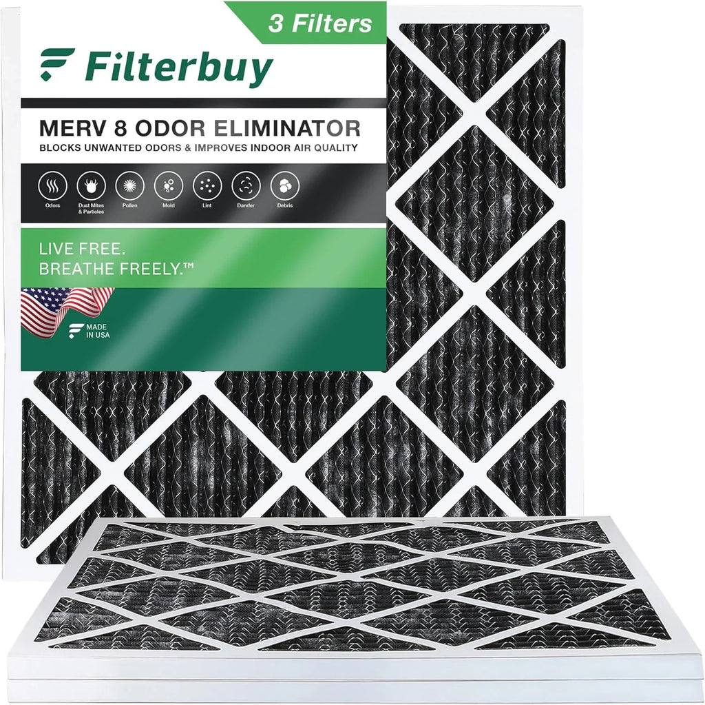 Activated Eliminator 18x18x1 Pleated with Furnace (3-Pack) Air Carbon 8 AC Odor Filterbuy MERV HVAC Filters