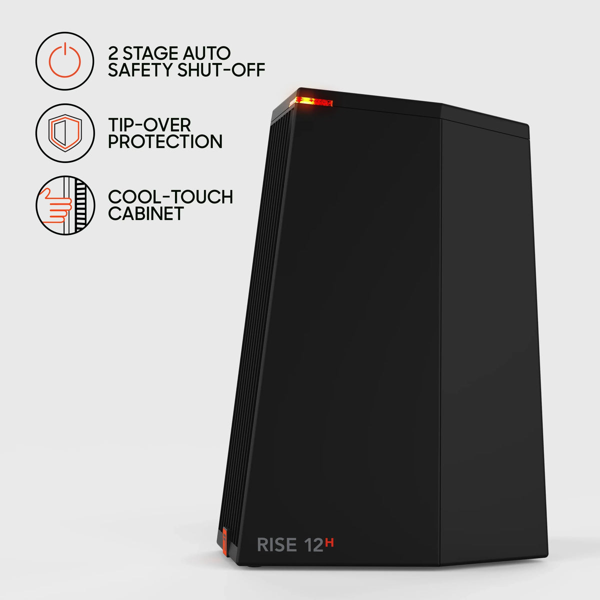 12H Settings, Image Heat Rise Heater, Black, New Sharper Tower Personal 2