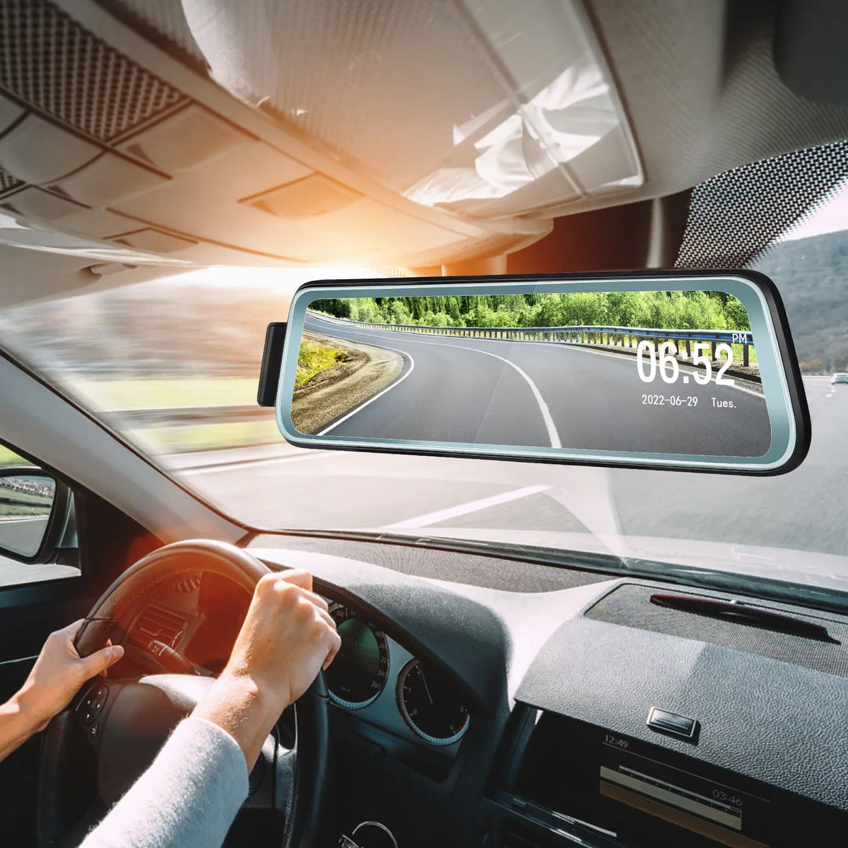 Dash Front 10' 170° Parking Camera ViewFHD Monitor Loop G-Sensor, ' 1080P Rear Backup Mirror w Cheefull and Cam Touch Full Wide Rear Recording, Camera Mirror Angle Screen