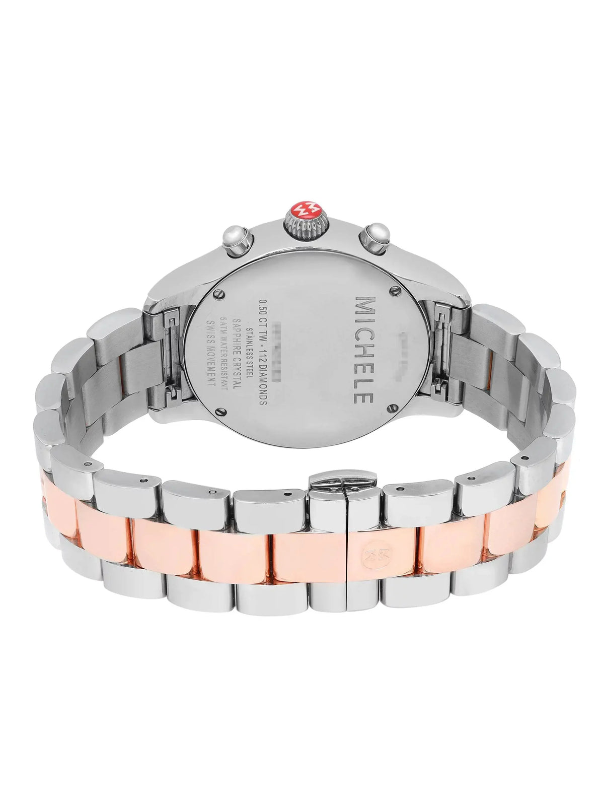 Quartz Ladies MWW17A000017 0.50cttw Watch Diamond Michele Jetway Steel 40mm