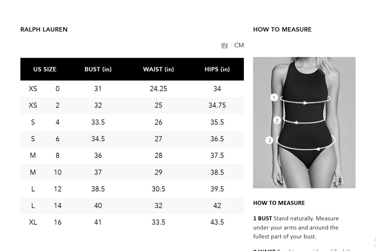 One Piece Martinique RALPH POLO Signature LAUREN Swimsuit Solids