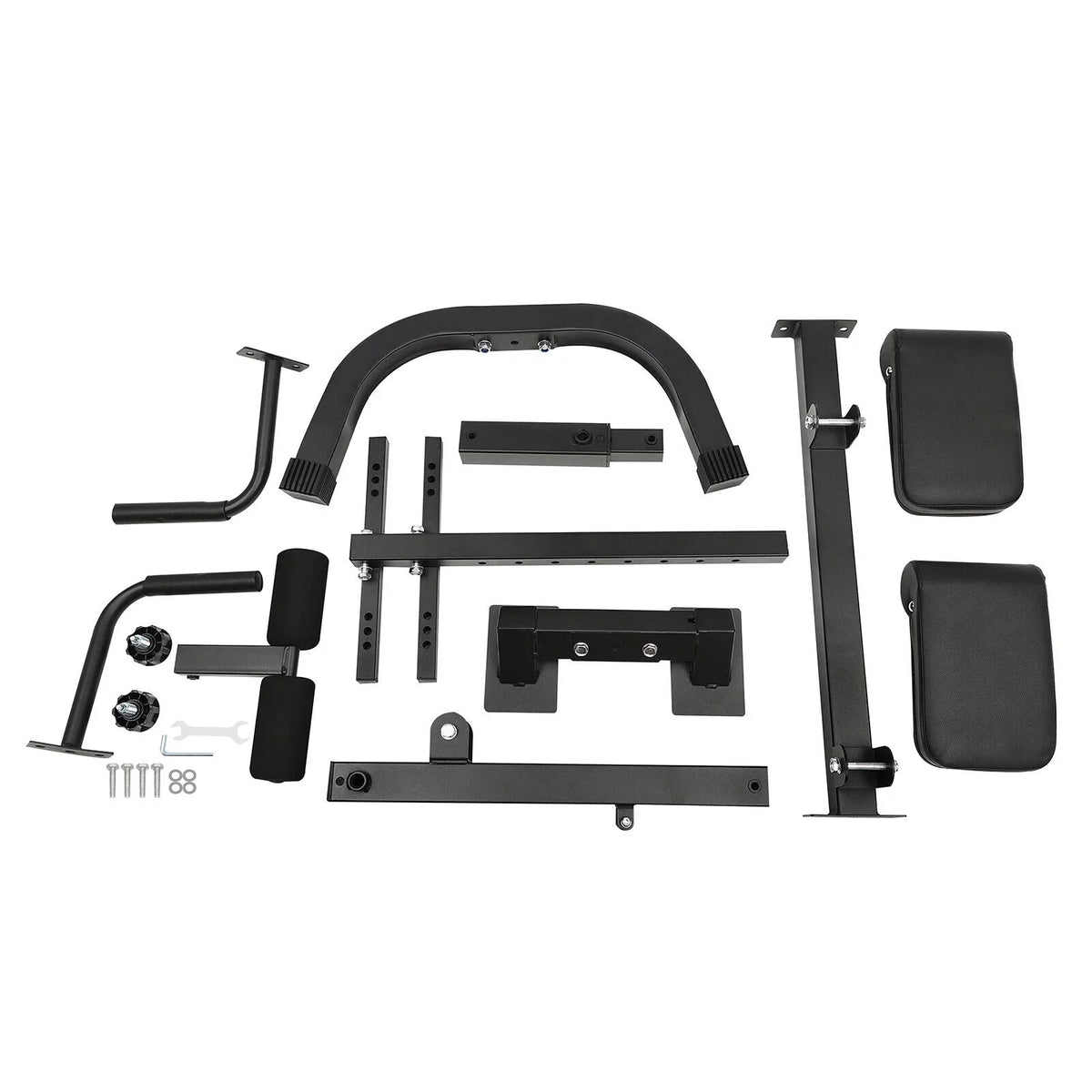 Adjustable Back Machine, Bench Roman in Multi-Functional Extension Hamstring Bench Chair Hyperextension 40.55*27.55*44.48 - Black