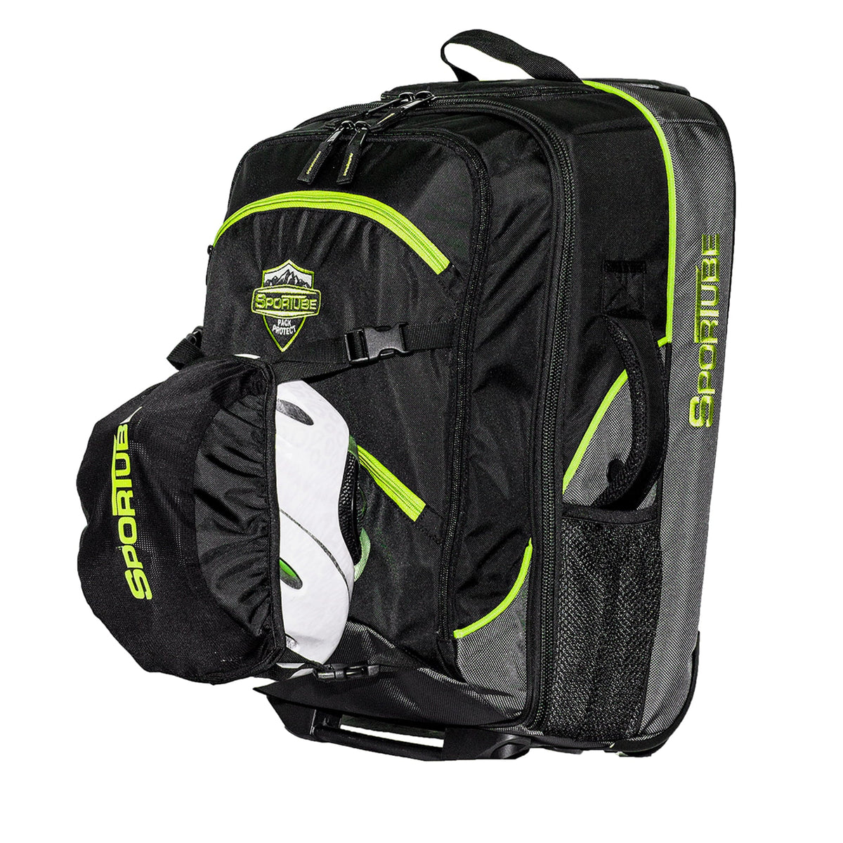 Green Boot Cruiser Carry & Gear Wheeled Bag, Cabin Sportube On Padded