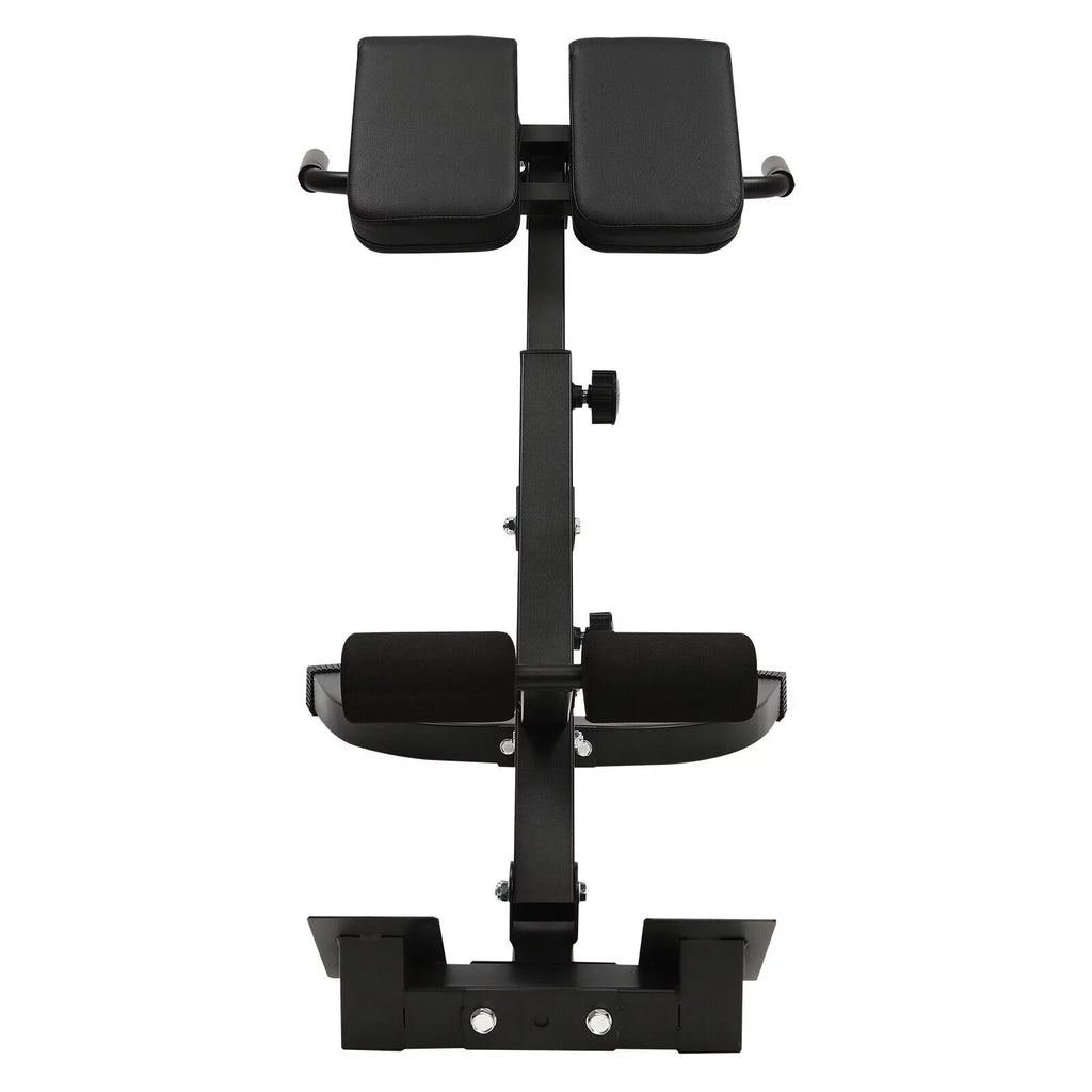 Adjustable Back Machine, Bench Roman in Multi-Functional Extension Hamstring Bench Chair Hyperextension 40.55*27.55*44.48 - Black