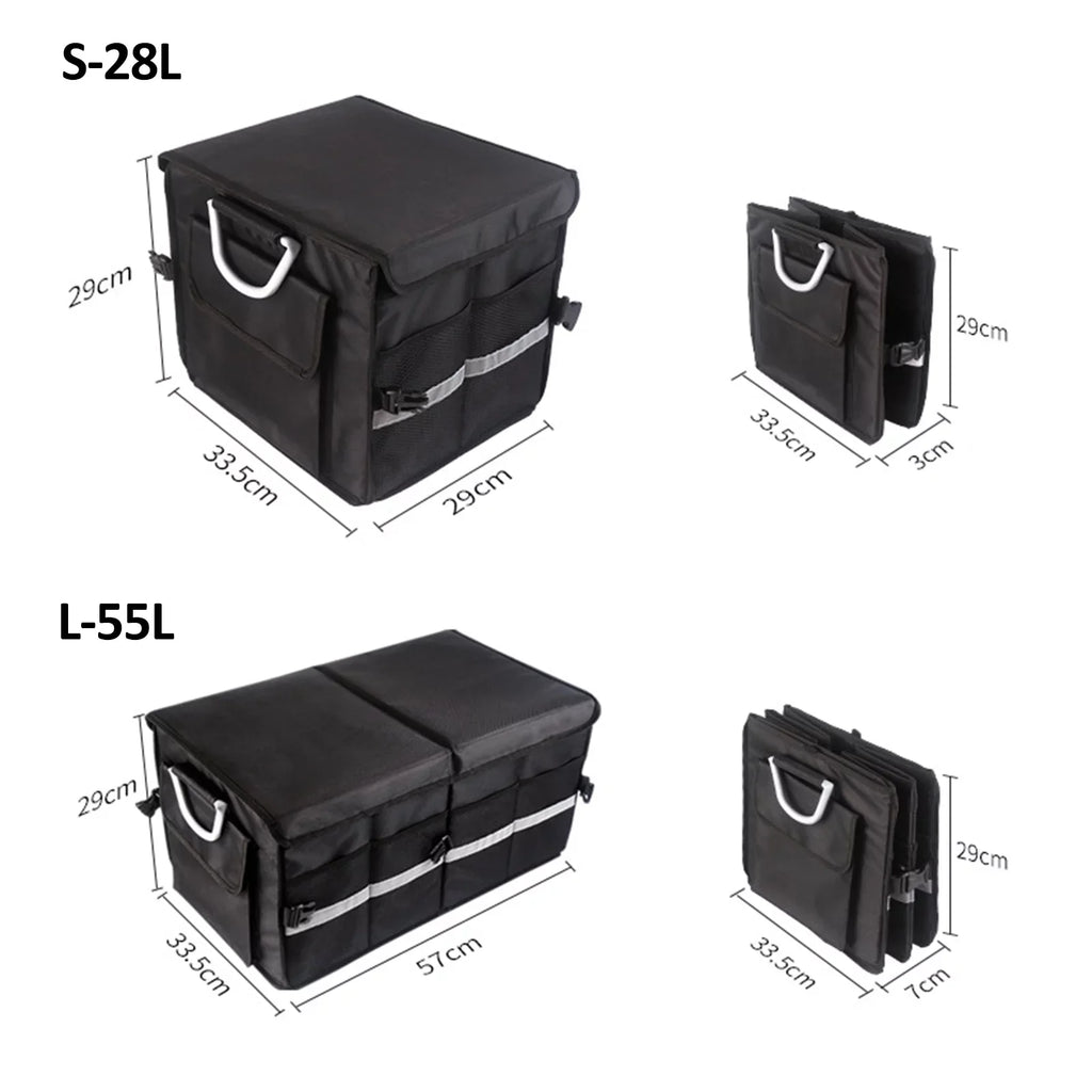 Capacity Cloth Trunk Automotive Reflective Organizer, Storage Cargo Oxford Folding Organizer, Apexeon Box, Strip, Car 28L