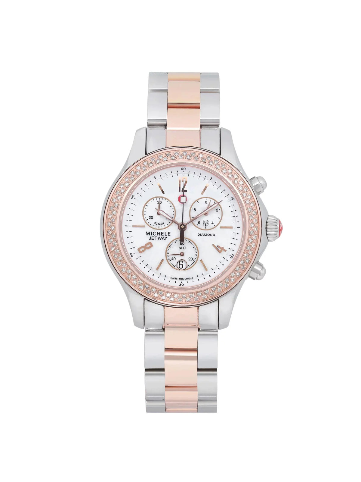 Quartz Ladies MWW17A000017 0.50cttw Watch Diamond Michele Jetway Steel 40mm