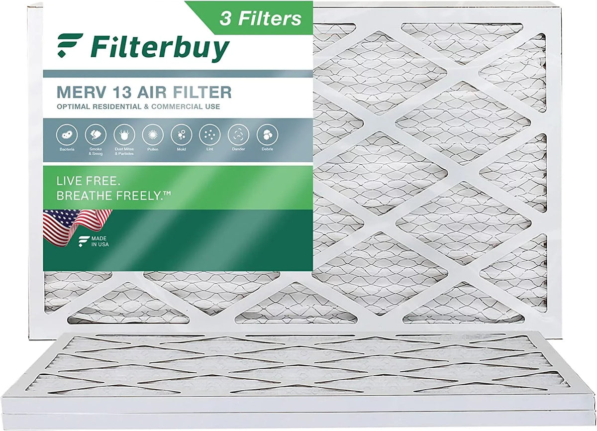 13 Filters HVAC AC 14x25x1 Furnace (3-Pack) Filterbuy Air Pleated MERV
