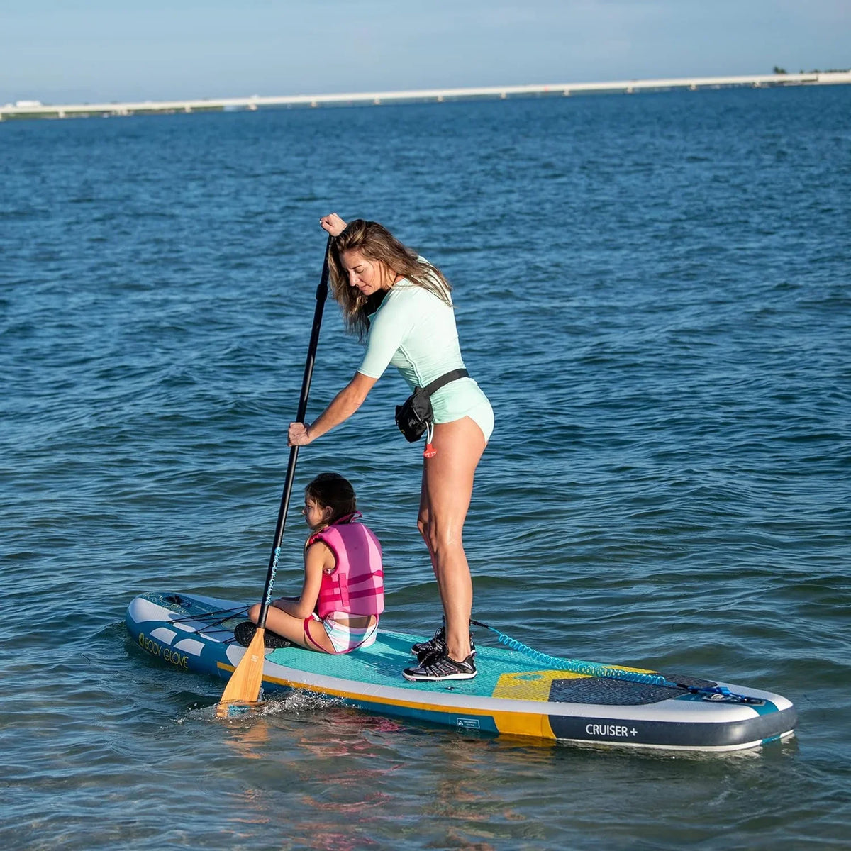 Paddle Cruiser Glove White/Blue Inflatable Up Stand Body Package, Board
