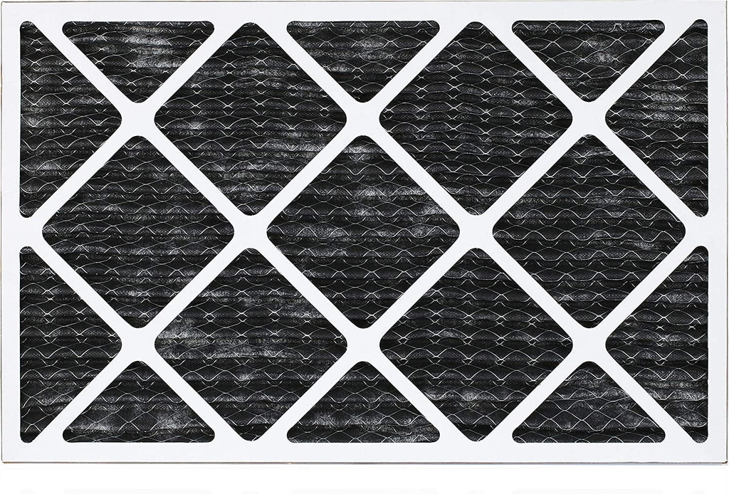 (4-Pack) Filters Carbon Pleated Furnace 14x24x1 Air Odor Eliminator AC MERV Activated 8 with Filterbuy HVAC