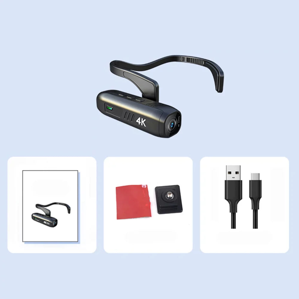 FHD 60FPS 1080P Camera Head Mounted Camcorder WiFi EP6 Andoer Wearable 4K Webcam Recorder Camera Video Hands-Off Camera Camera Vlog