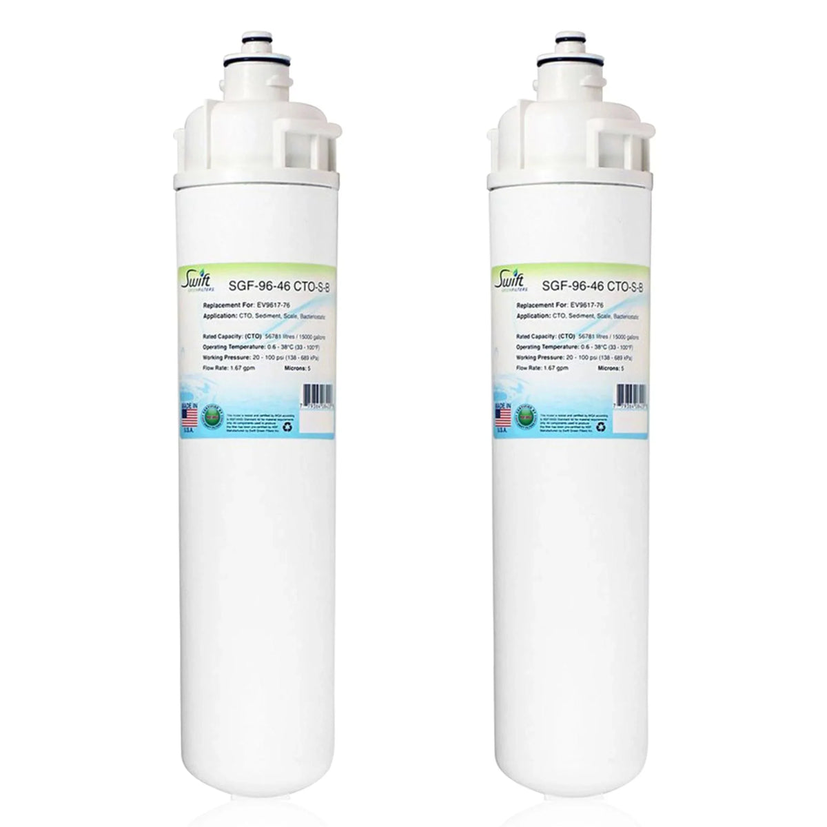 Filter Made in EV9617-76, Commercial Compatible CTO-S-B 2) (Pack for Swift of USA liquid Green Filters SGF-96-46
