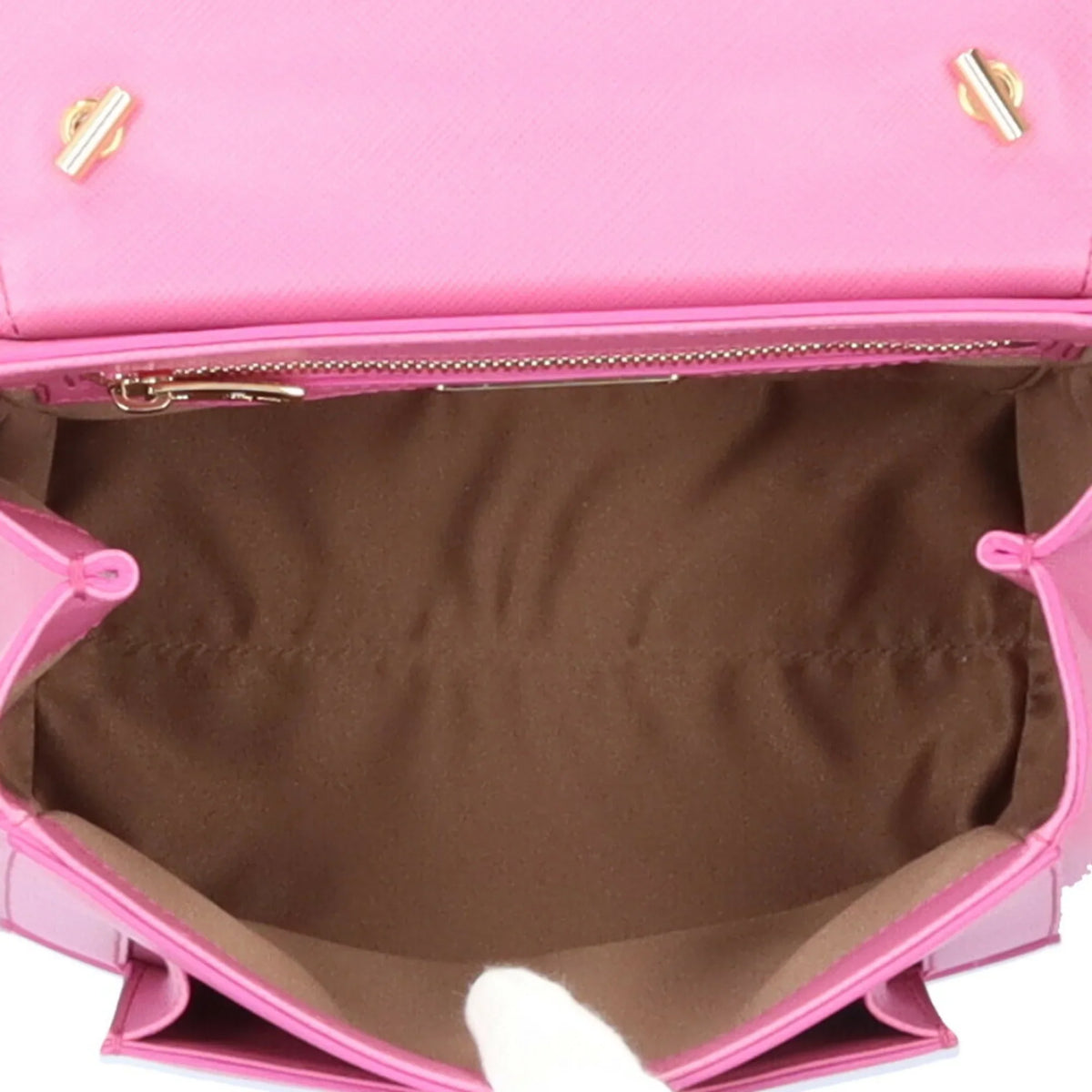 F570 Ladies Shoulder BRB10010000013177 2way Ribbon Pink Leather Bag Vara Salvatore Pre-Owned (Good) Ferragamo EZ-21